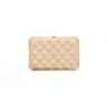 Porte cartes ÖGON DESIGNS Quilted Button Rose Gold -  Maroquinerie Quey Charlieu