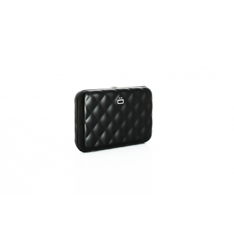 Porte cartes ÖGON DESIGNS Quilted Button Noir Maroquinerie Quey Charlieu