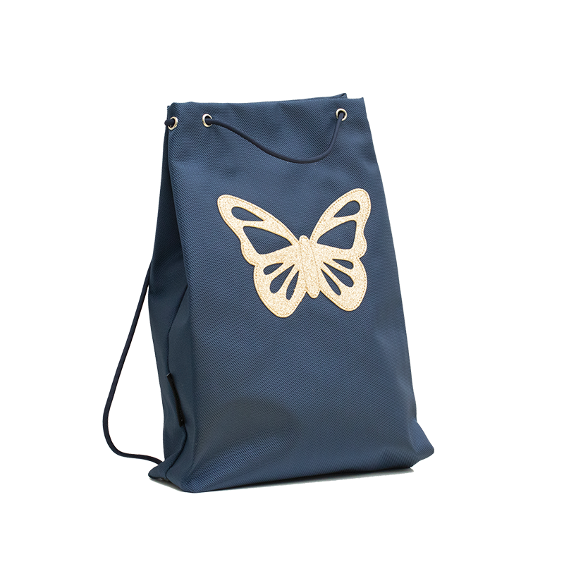 Sac de gymnastique papillon bleu Caramel & Cie GB06 idéal pour le sport