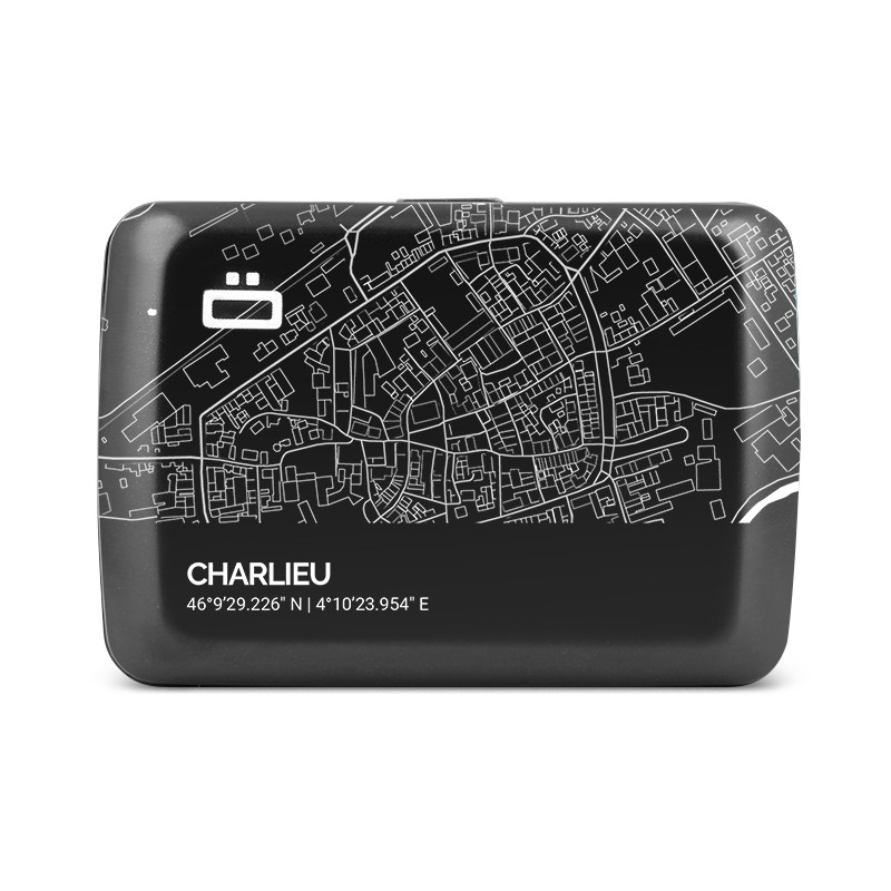 Porte cartes ÖGON DESIGNS STOCKHOLM V2 Black Charlieu - maroquinerie Quey Charlieu