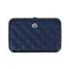 Porte cartes ÖGON DESIGNS Quilted Button Navy Blue - Maroquinerie Quey Charlieu