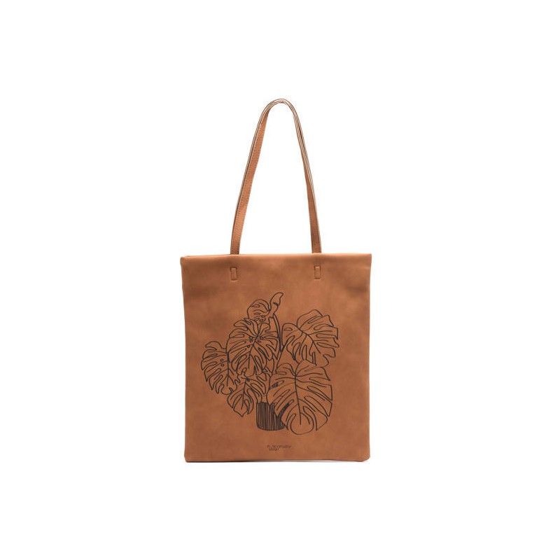 Sac porté épaule Woomen Vegan WLILA 01 Tropical Camel - Maroquinerie Quey Charlieu