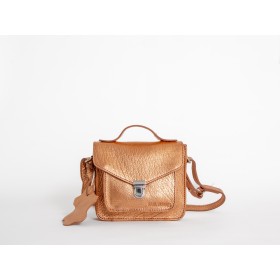 Sac cuir Paul Marius Mademoiselle George Or Rose - Maroquinerie Quey Charlieu