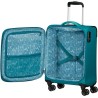 Valise cabine 4 roues 55cm American Tourister Pulsonic 146516*6058 Stone Teal - Maroquinerie Quey Charlieu