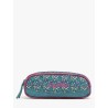 Trousse stylos  2  compartiments Caméléon   Blue Garden - Maroquinerie Quey Charlieu