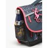 Cartable Caméléon 38cm BAS CA38 Navy Miniflowers - Maroquinerie Quey Charlie