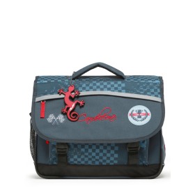 Cartable Caméléon 38 cm BAS CA38 Navy Red Cars - Maroquinerie Quey Charlieu