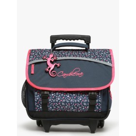 Cartable Caméléon 38cm BAS CA38 Navy Miniflowers - Maroquinerie Quey Charlieu