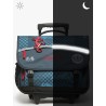 Cartable Caméléon 38 cm BAS CA38 Navy Red Cars - Maroquinerie Quey Charlieu