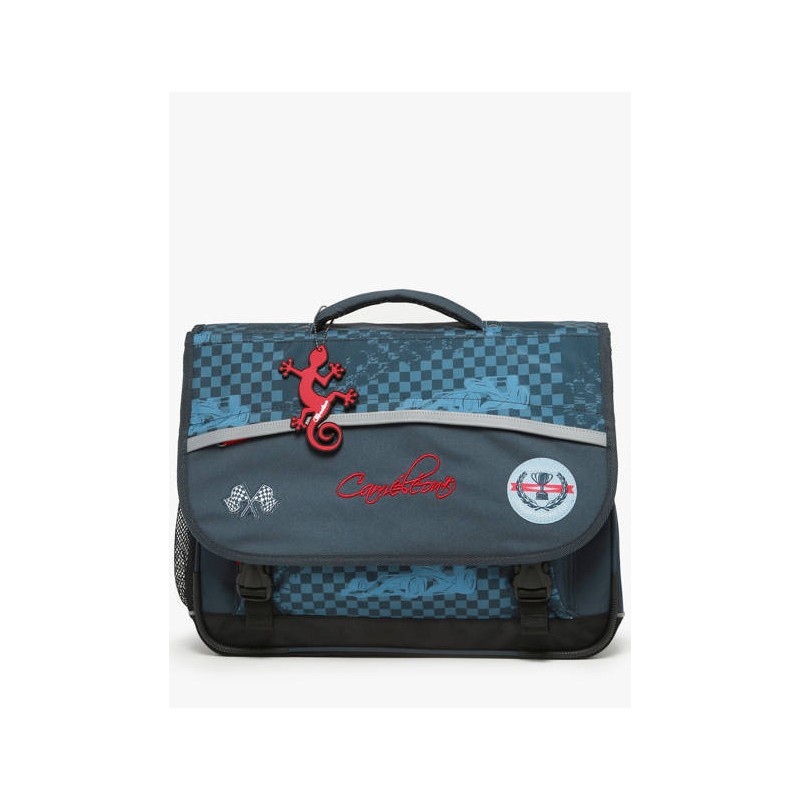 Cartable Caméléon 41 cm BAS CA41 Navy Red Cars - Maroquinerie Quey Charlieu