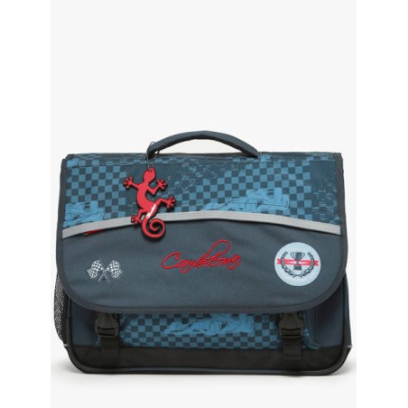 Cartable Caméléon 41 cm BAS CA41 Navy Red Cars - Maroquinerie Quey Charlieu