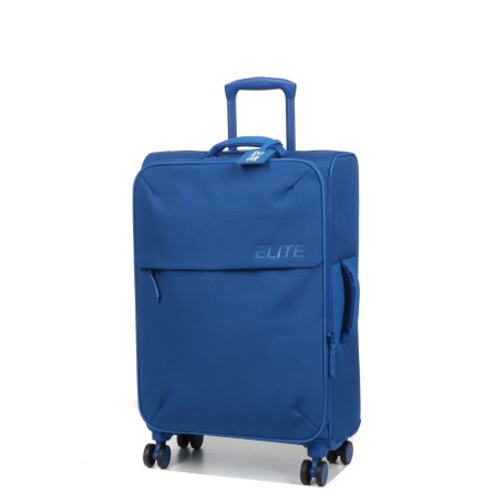 Valise 4 roues  Elite E1525 Pure Soft 65 cm Bleu Classique-Maroquinerie Quey Charlieu