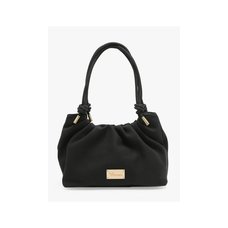 Sac porté épaule Woomen Vegan WMUS09 Noir-Maroquinerie Quey Charlieu