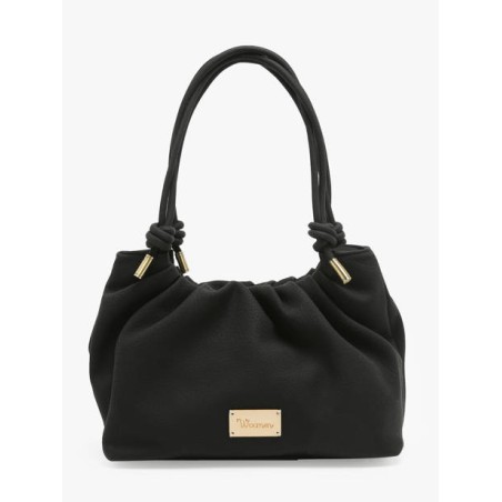 Sac porté épaule Woomen Vegan WMUS09 Noir-Maroquinerie Quey Charlieu