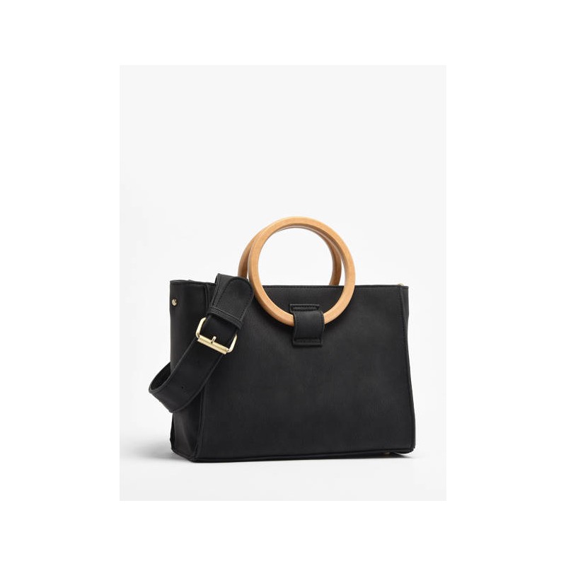 Sac porté main Woomen Vegan WACAC 5B Noir - Maroquinerie Quey Charlieu