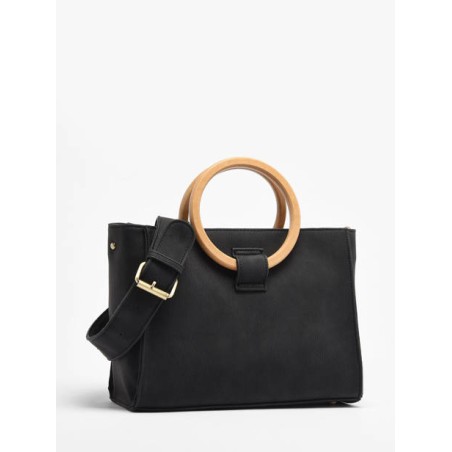 Sac porté main Woomen Vegan WACAC 5B Noir - Maroquinerie Quey Charlieu